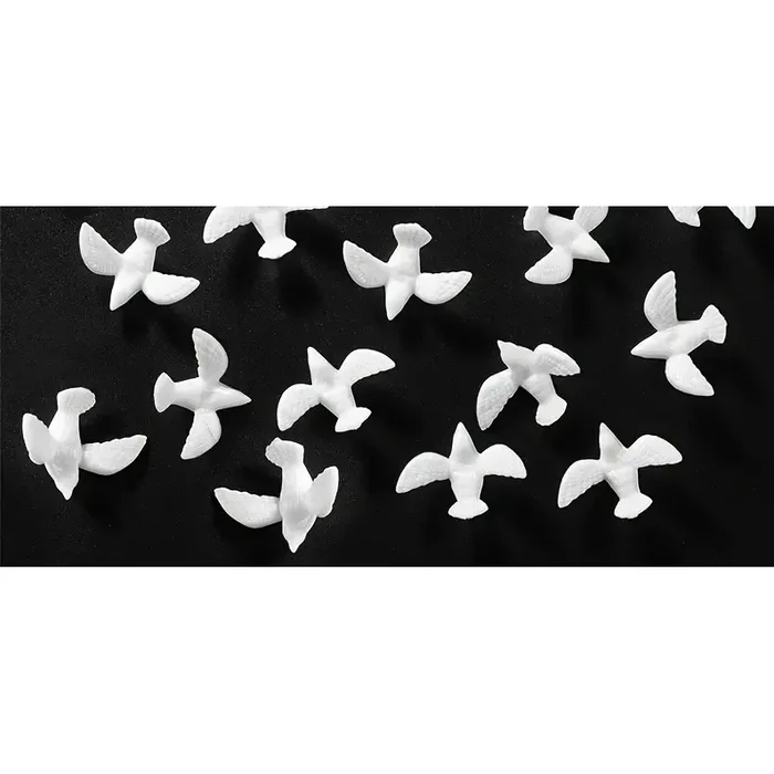 1″ Miniature White Dove Figurines 10 Pcs