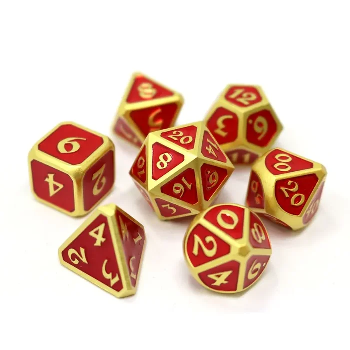7 Piece RPG Set – Mythica Satin Gold Ruby
