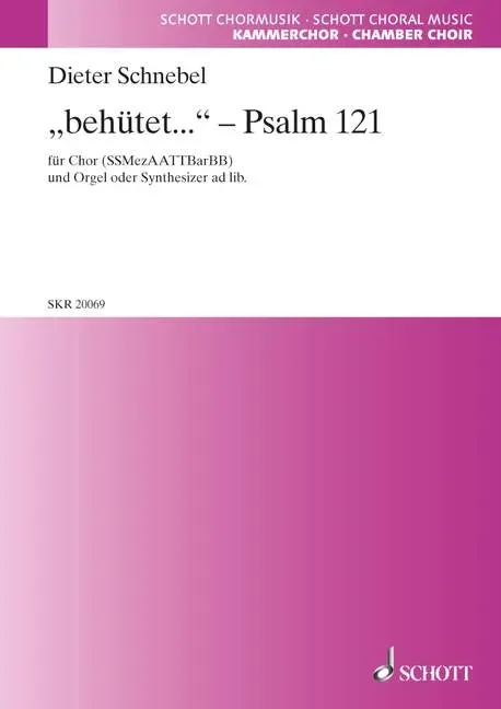 ‘behütet…’ – Ps. 121 – Choral Score