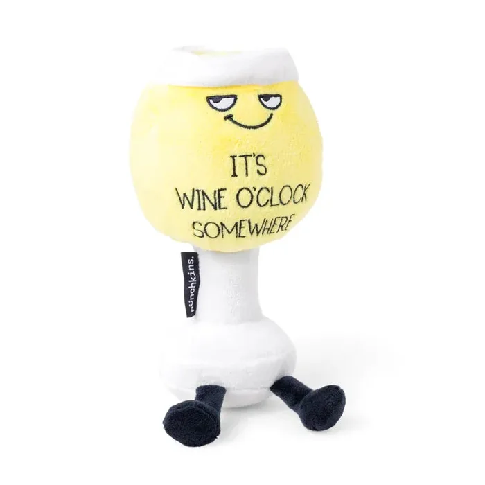 “Its Wine O’Clock Somewhere” Plush White Wine