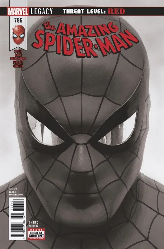 AMAZING SPIDER-MAN #796 ALEX ROSS B & W 3RD PTG VAR