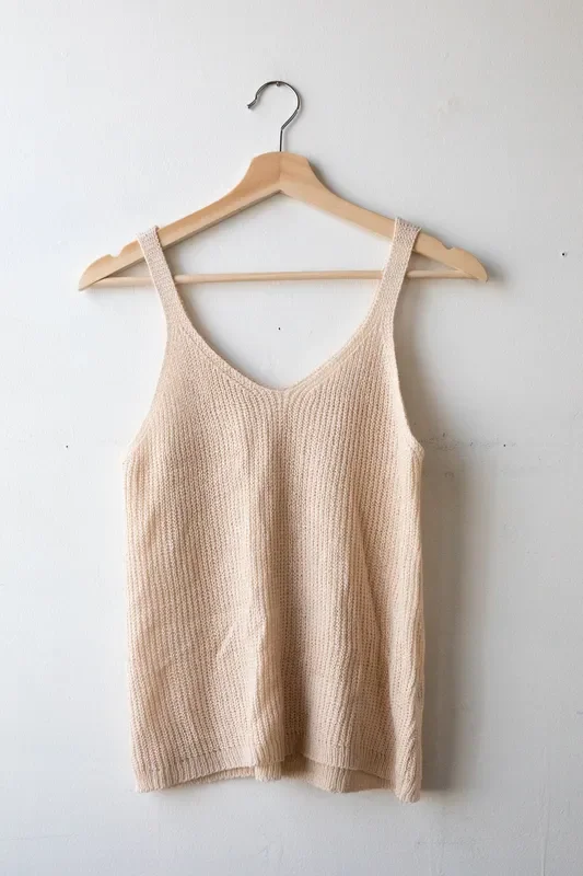 Beige Knit Tank