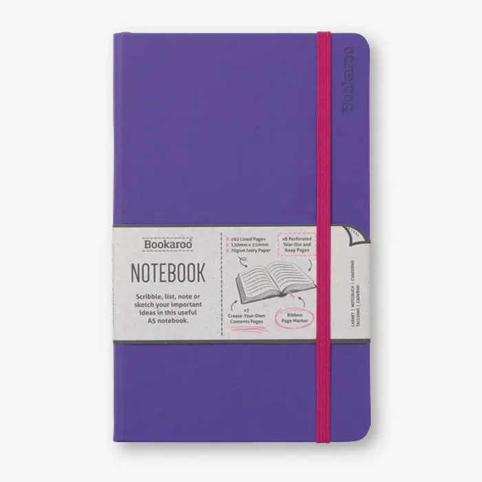 BOOKAROO A5 NOTEBOOK – PURPLE