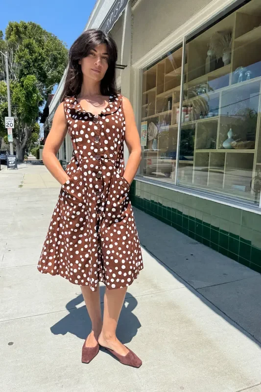 Brown Polka Dot Dress