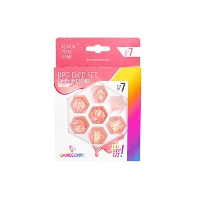 Candy-Like Series – Peach – RPG Dice Set (7pcs)