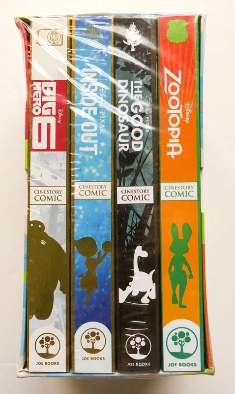 Cinestory Comic Disney Zootopia Good Dinosaur Inside Out Big Hero 6 Book Box Set – Very Good