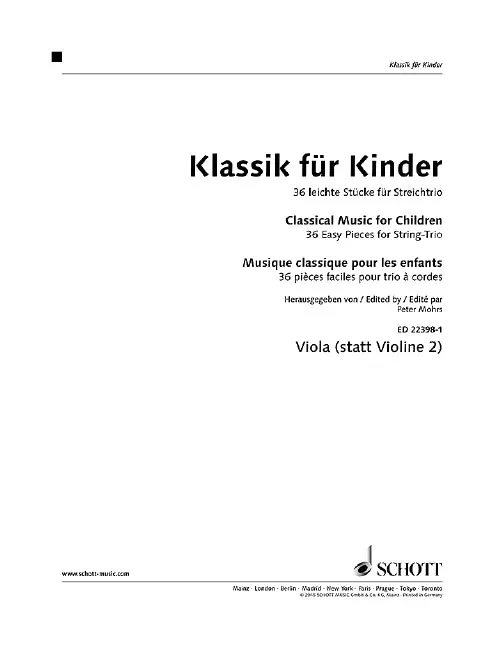 Classical Music for Children – Viola (instead Violin 2)