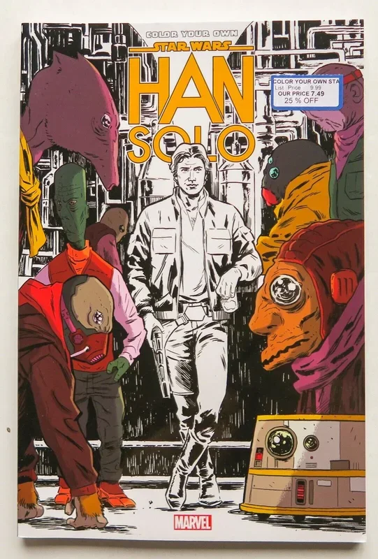 Color Your Own Star Wars Han Solo Marvel Graphic Novel Comic Book – Very Good