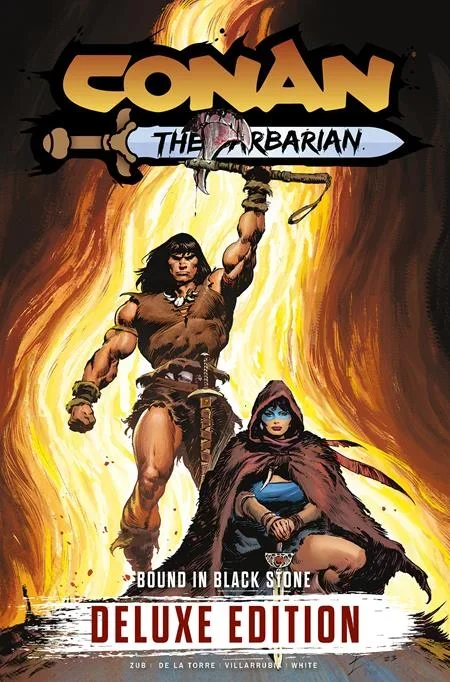 CONAN THE BARBARIAN BOUND IN BLACK STONE DELUXE EDITION HC VOL 01 REGULAR EDITION ROBERTO DE LA TORRE (MR) (SCHD: 9/17/2025)