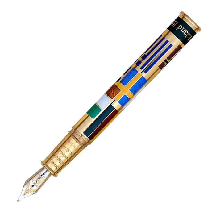 David Oscarson Ellis Island Fountain Pen – Blue