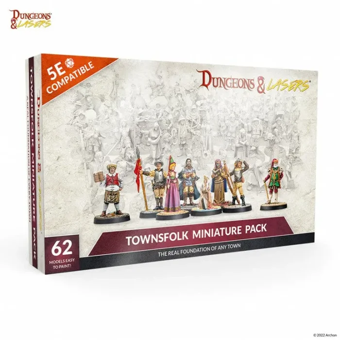 Dungeons & Lasers: Miniatures – Townsfolk Miniature Pack
