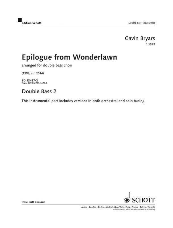 Epilogue from Wonderlawn – Double Bass 2