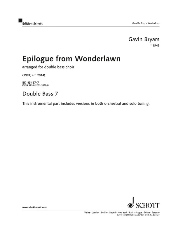 Epilogue from Wonderlawn – Double Bass 7