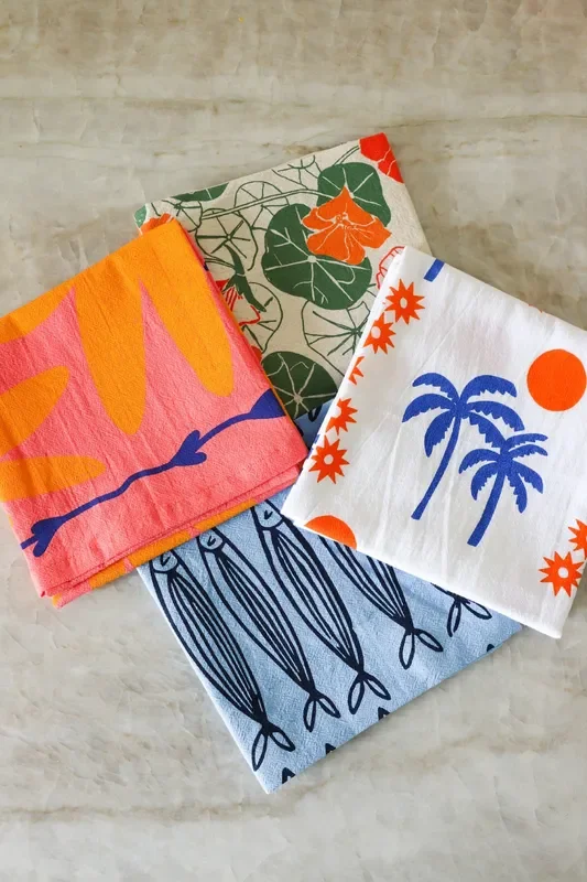 Floral Splat Tea Towel