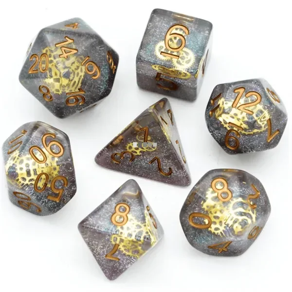 Foam Brain Games: Glitter Gearwheel RPG Dice Set