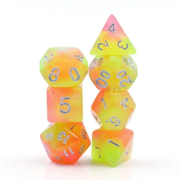 Foam Brain Games Plastic Dice Summer’s Joy RPG Dice Set