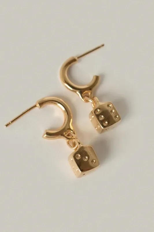 Gold Little Luck Hoops