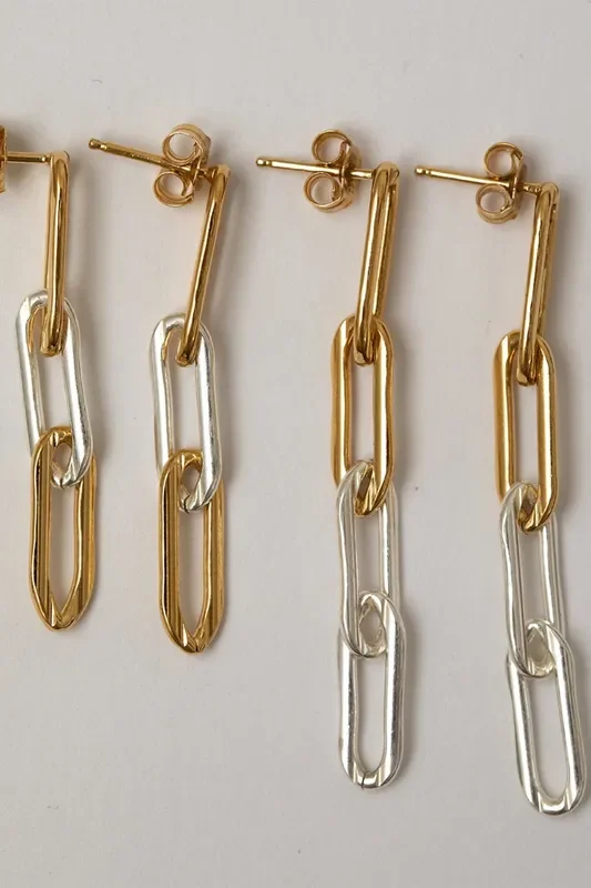 Gold + Silver Xena Earrings