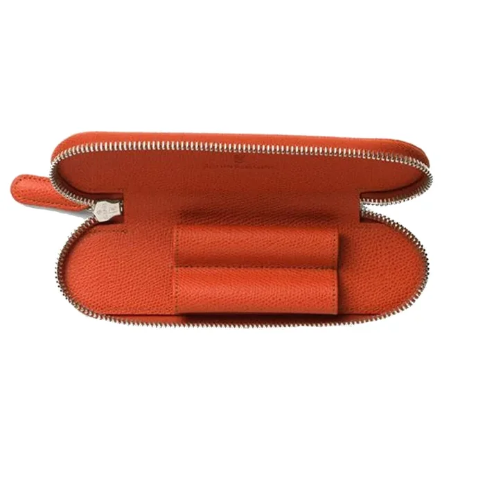Graf von Faber-Castell Guilloche Burned Orange Case With Zipper For 2 Pens