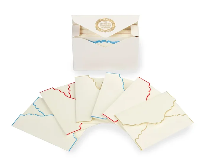 Grosvenor Cards & Envelopes – Ecru Enclosures – Mixed colours (12ct.)