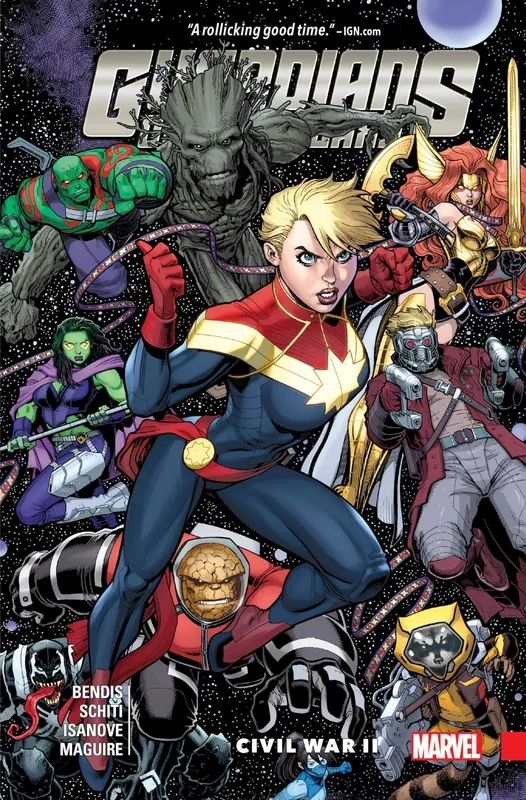 GUARDIANS OF THE GALAXY: NEW GUARD VOL. 3 – CIVIL WAR II Bendis, Brian Michael; Schiti, Valerio; MaGuire, Kevin; Cheung, Jim and Adams, Arthur