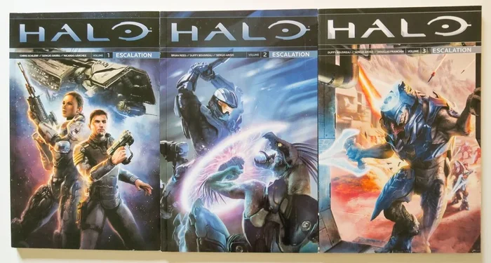 Halo Escalation Vol. 1 2 & 3 Dark Horse Graphic Novel Comic Book Lot of 3 – Very Good