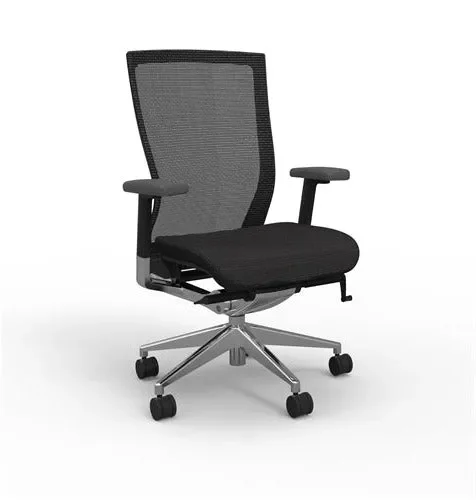 iDesk Oroblanco Task Black Ergonomic Mesh Office Chair by Eurostyle