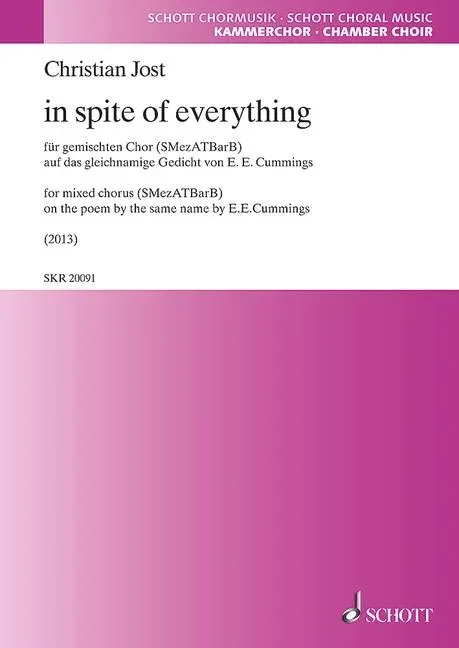 in spite of everything – Choral Score