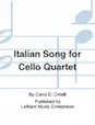 Italian Song for Cello Quartet – Cello 2