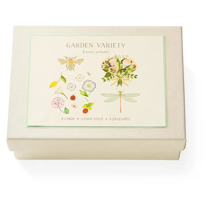 Karen Adams – Garden Variety Notecard Box (5.5″ x 4.25″)