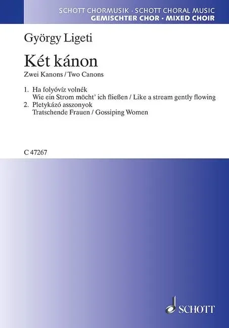 Két kánon – Choral Score