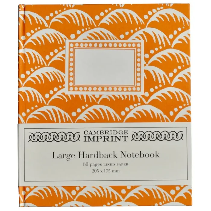 Large Hardback Notebook – Wave Blood Orange