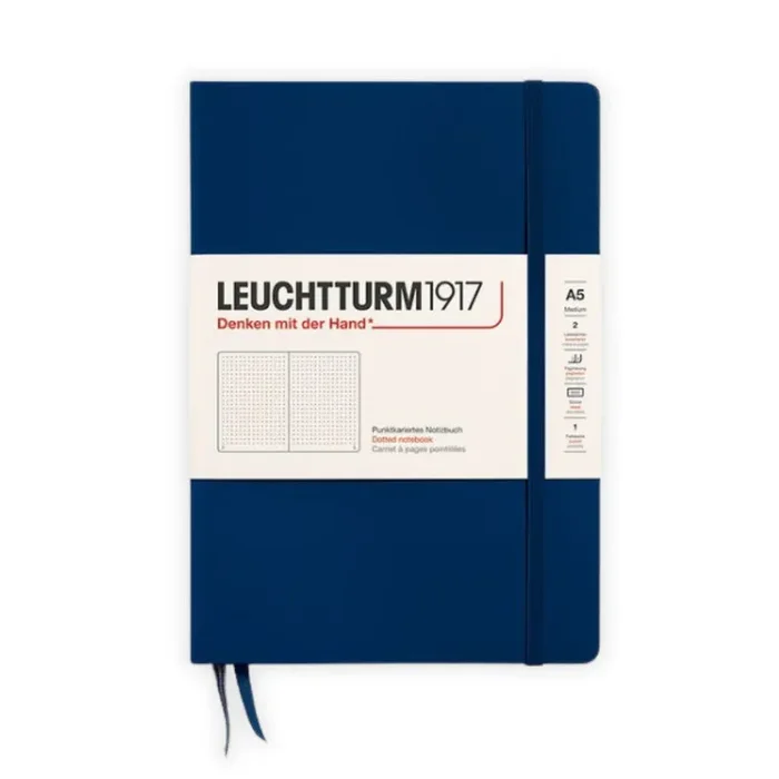 Leuchtturm Hardcover Dotted Journal – A5, Navy