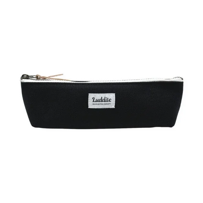 Luddite Skinny Canvas Pen Case – Black