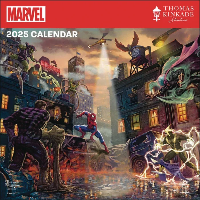Marvel Thomas Kinkade 2025 Wall Cal