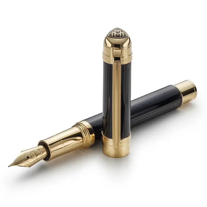 Maybach The Peak I Flow Lines Lustrous Midnight Black Gold – Fountain Pen
