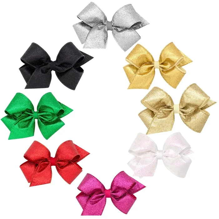 Medium Glitter Hair Bow – Assorted Colors