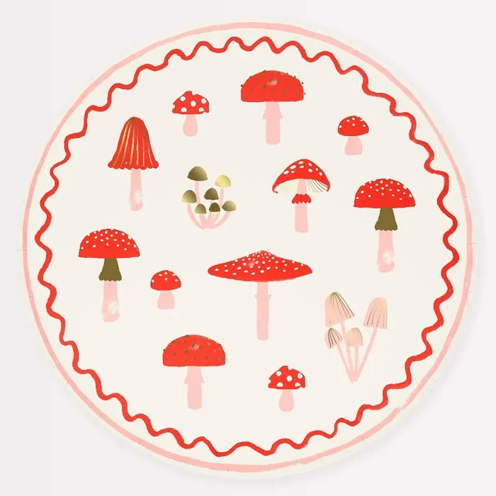 Meri Meri Merry Mushrooms Plates – Large