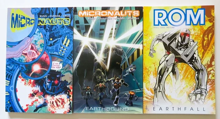 Micronauts Vol. 1 & 2 + Rom Vol. 1 IDW Graphic Novel Book Lot of 3 – Very Good