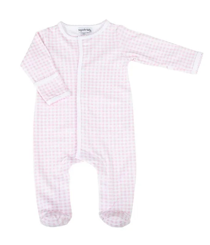 Mini Checks Pink Footie