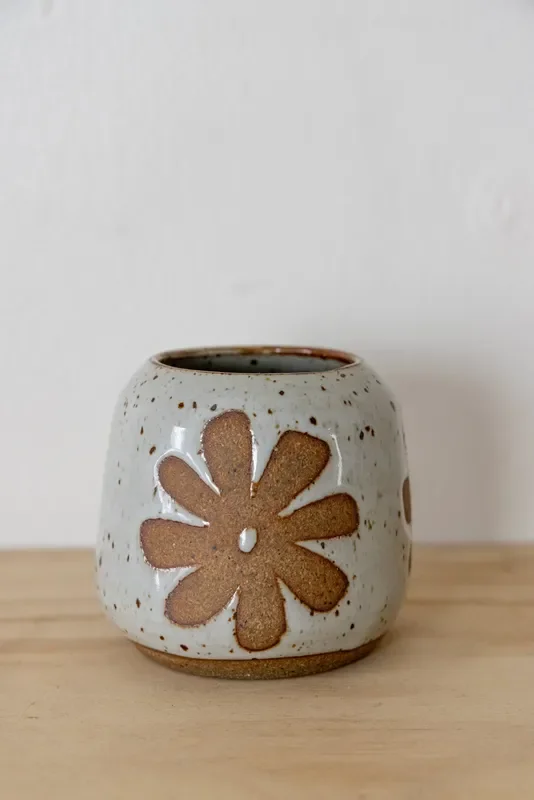 Mini White Flower Vase