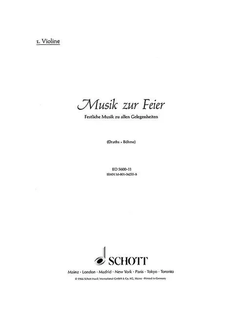 Musik zur Feier – Accordion/violin I