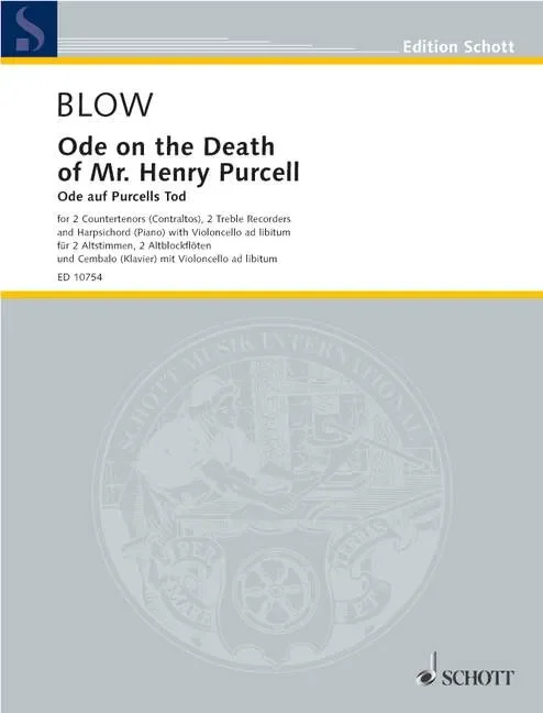 Ode on the Death of Mr. Henry Purcell – Score and Parts