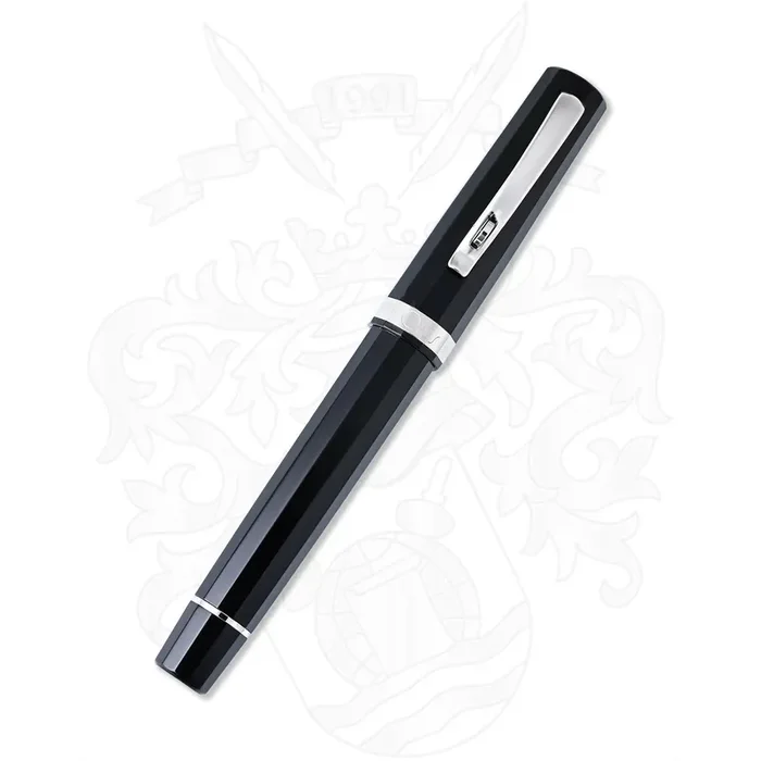 Omas Paragon Fashion Pen Black With Silver Trim