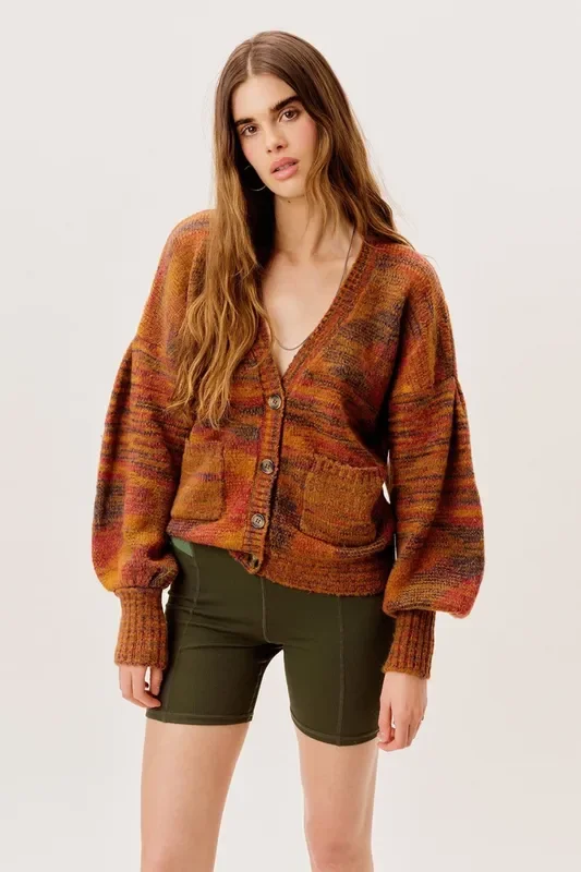 Orange Helena Cardigan