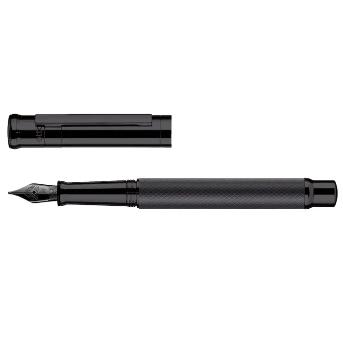 Otto Hutt Design 04 Black Matte Guilloche – Fountain Pen – 18K Gold