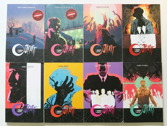 Outcast Kirkman Azaceta 1 2 3 4 5 6 7 8 Image Graphic Novel Comic Book Lot of 8 – Very Good