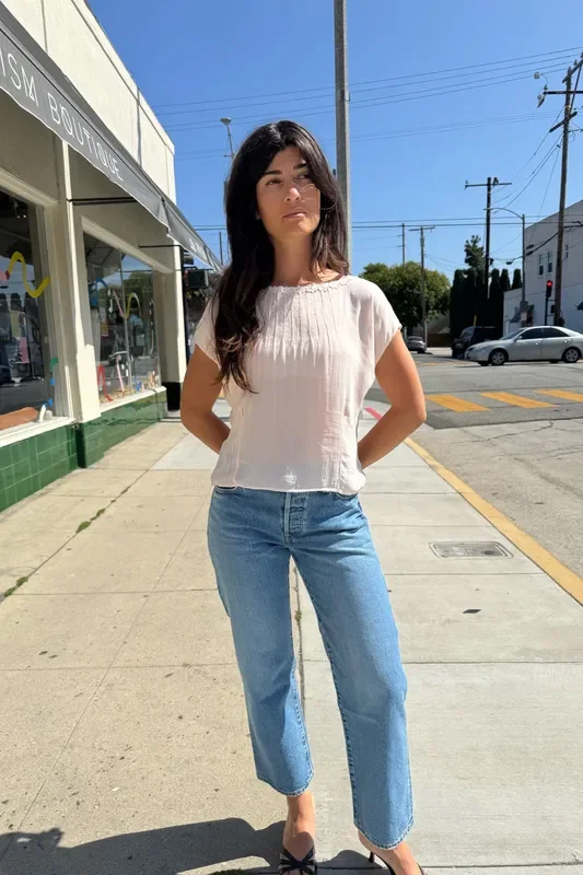 Pale Pink Silk Blouse