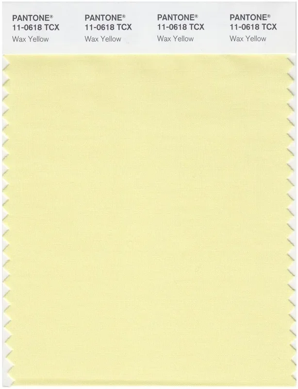 Pantone Smart 11-0618 TCX Color Swatch Card | Wax Yellow