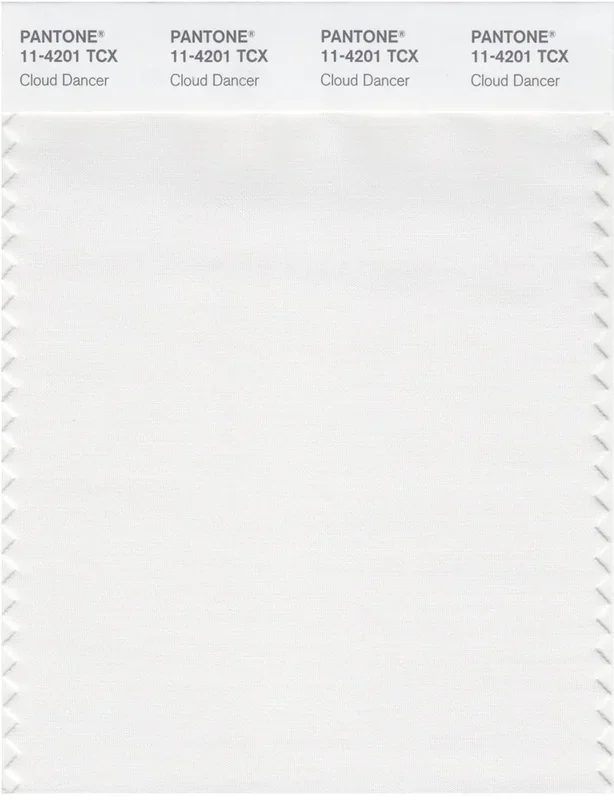 Pantone Smart 11-4201 TCX Color Swatch Card | Cloud Dancer